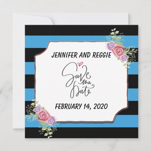 Strickfloral Save the Date (Vorderseite)