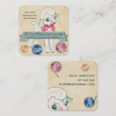 Strickgarn aus niedlichen Lammschaf Quadratische Visitenkarte (Vorne/Hinten)