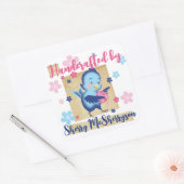 Strickgarn aus Strickfaser Quadratischer Aufkleber (Umschlag)