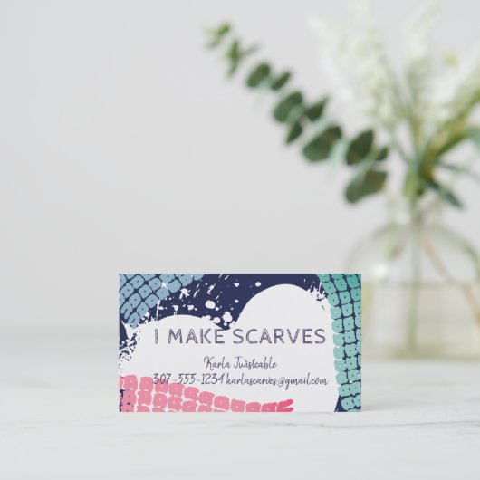 Strickgarn aus Strickfaser Visitenkarte (Stehend Vorderseite)