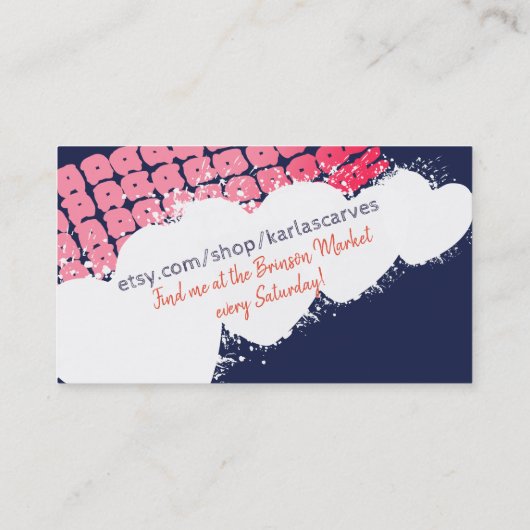 Strickgarn aus Strickfaser Visitenkarte (Rückseite)