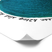 Strickgarn Ball Aquamarine Handwerkskunst Poster (Ecke)