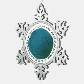 Strickgarn Ball Aquamarine Handwerkskunst Schneeflocken Zinn-Ornament (Rechts)