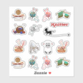 Strickgarn Fiber Arts Scrapbook Shaped Stickers Aufkleber (Blatt)