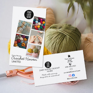 Strickgarn Geschäft Foto Portfolio Karte Tags