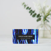 Strickgarn Handspun Textur Abstrakt Blau Visitenkarte (Stehend Vorderseite)