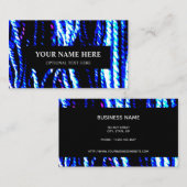 Strickgarn Handspun Textur Abstrakt Blau Visitenkarte (Vorne/Hinten)