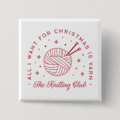 Strickgarn liebt Weihnachten Button (Vorderseite)