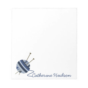 Strickgarn Personalisiert Notepad Notizblock