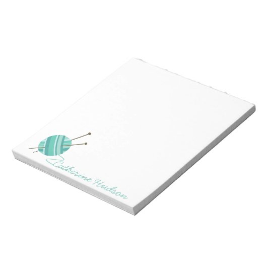 Strickgarn Personalisiert Notepad Notizblock (Rotiert)