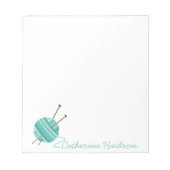 Strickgarn Personalisiert Notepad Notizblock (Vorderseite)