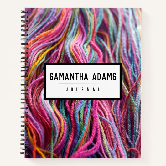 Strickgarn Wolle Handspun Pink Magenta Notizblock (Vorderseite)