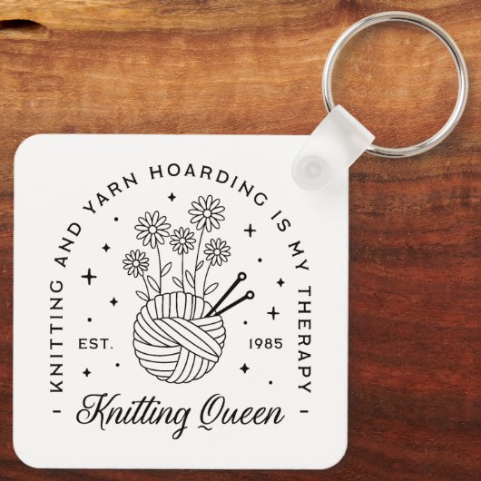 Strickgarnhöcker Schlüsselanhänger (Rückseite)