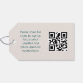 Strickgeschäft Garnshop Dankeschön QR-Code Geschenkanhänger (Rückseite Horizontal)