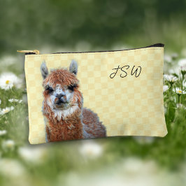 Strickgeschenk Lama personalisierte Zubehörteile Zubehörtasche