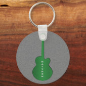 Strickgitarre-Schlüsselanhänger, grün Schlüsselanhänger (Vorderseite)