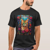 Strickglas-artige Pixie-Bob-Katze T-Shirt (Vorderseite)