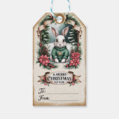 Strickhase und Zapfen-Anhänger Geschenkanhänger (Rückseite)