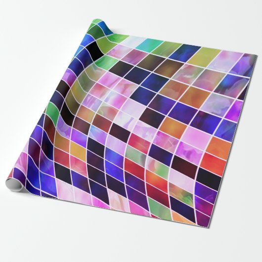 Stricking Colors Fun Wrapping Paper Geschenkpapier (Ungerollt)
