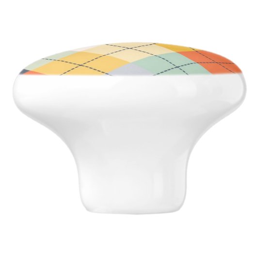 Strickjacke-Hintergrund 2 Keramikknauf (Seitenansicht)