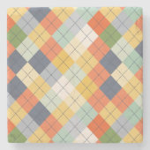 Strickjacke-Hintergrund 2 Steinuntersetzer (Vorderseite)