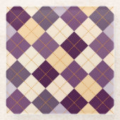 Strickjacke-Hintergrund Glasuntersetzer (Vorderseite)