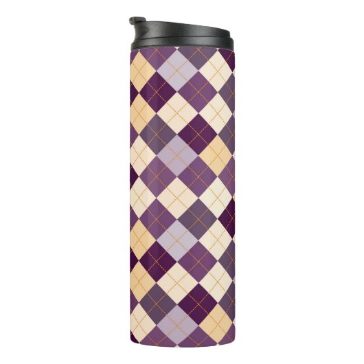 Strickjacke-Hintergrund Thermosbecher (Nach rechts gedreht)