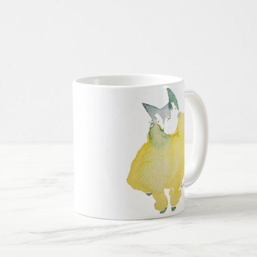 Strickjacke-Katzen-Tasse Kaffeetasse (VorderseiteRechts)