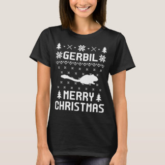 Strickjacke-T - Shirt frohe Weihnachten des GERBIL