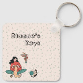 Strickkatzen von Frauen, sprechen wir über Garnzif Schlüsselanhänger (Rückseite)