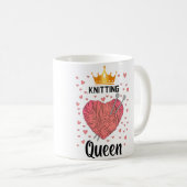Strickkönigin Strickliebhaber Kaffeetasse (VorderseiteRechts)