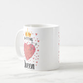 Strickkönigin Strickliebhaber Kaffeetasse (Vorderseite Links)