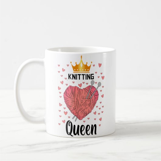 Strickkönigin Strickliebhaber Kaffeetasse (Links)