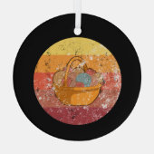 Strickkorb mit Wolle Ornament Aus Glas (Rückseite)