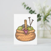 Strickkorb Postkarte (Stehend Vorderseite)