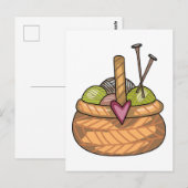 Strickkorb Postkarte (Vorne/Hinten)