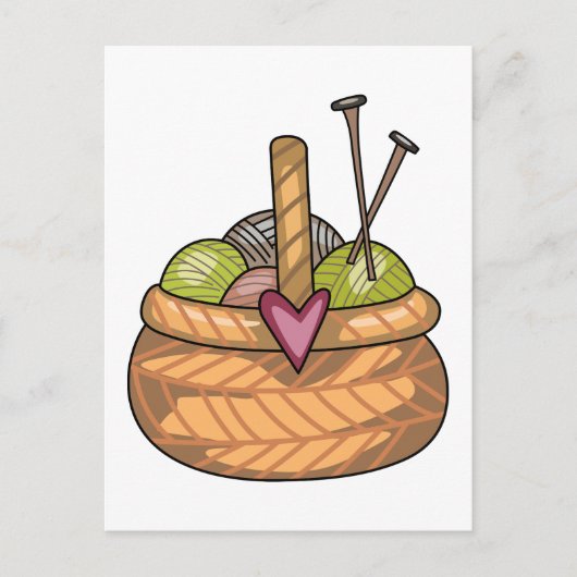 Strickkorb Postkarte (Vorderseite)