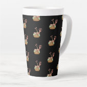Strickkorbmuster Monogramm Latte Tasse (Rechte Ecke)