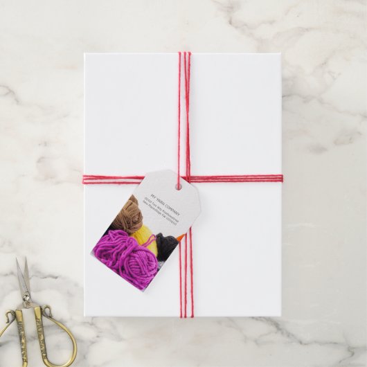 Strickkugel aus handgefertigter Wolle Geschenkanhänger (Mit Garn)