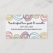 Strickkugeln aus Stricknadeln Visitenkarte (Rückseite)