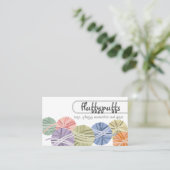 Strickkugeln aus Strickwaren Visitenkarte (Stehend Vorderseite)