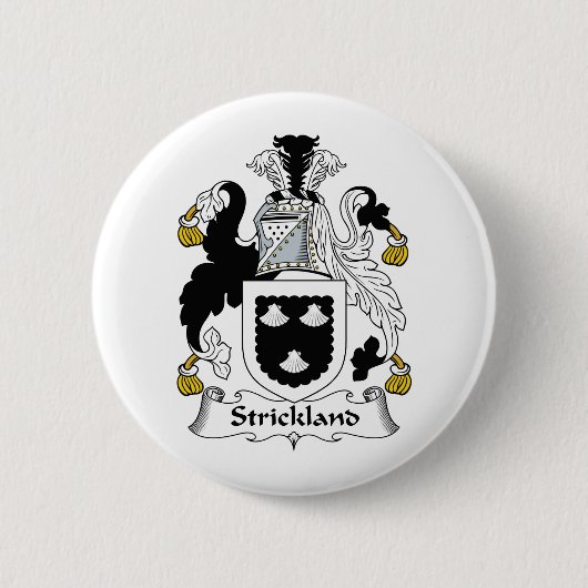 Strickland Familienwappen Button (Vorderseite)