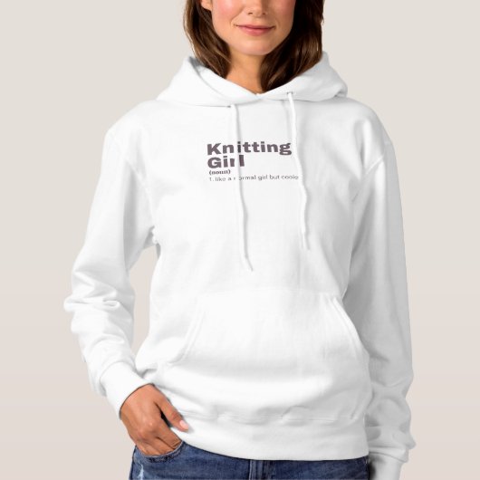 Strickmädchen - Nitting Hoodie (Vorderseite)