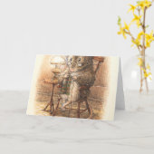 Strickmäuse - Beatrix Potter Karte (Gelbe Blume)