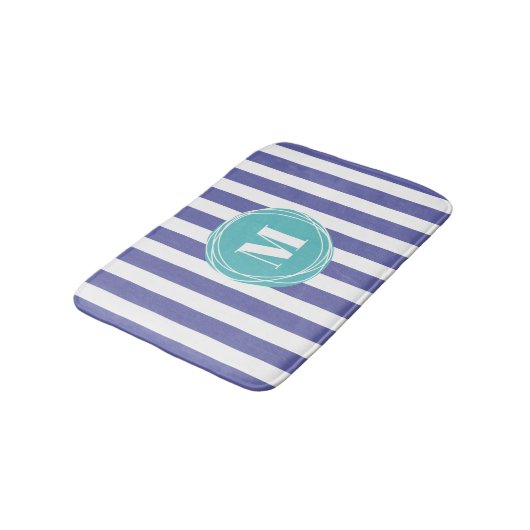 Strickmonogramm Badematte (Schrägansicht)