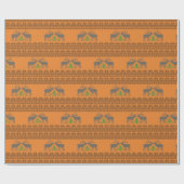 Strickmuster der litauischen Rentierkunst Geschenkpapier (Flach)