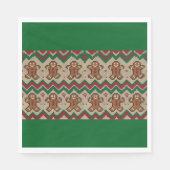 Strickmuster für Weihnachtsmann aus Lebkuchen Serviette (Vorderseite)