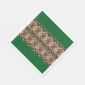 Strickmuster für Weihnachtsmann aus Lebkuchen Serviette (Ecke)