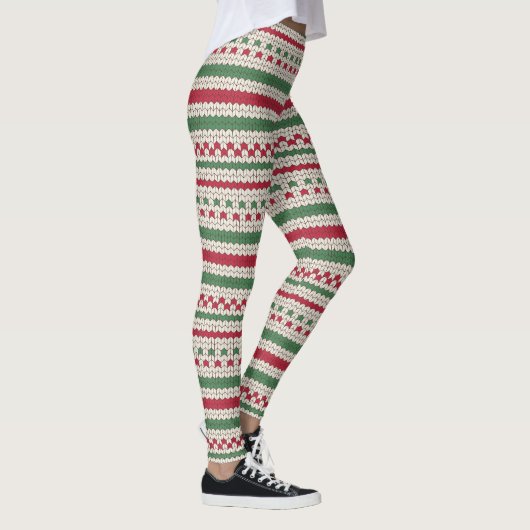 Strickmuster für Weihnachtspullover Leggings (Rechts)