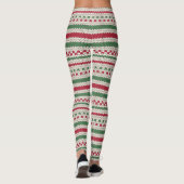 Strickmuster für Weihnachtspullover Leggings (Rückseite)